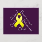 Bewustmaking van endometriose Maand Donker Briefka Briefkaart (Voorkant)