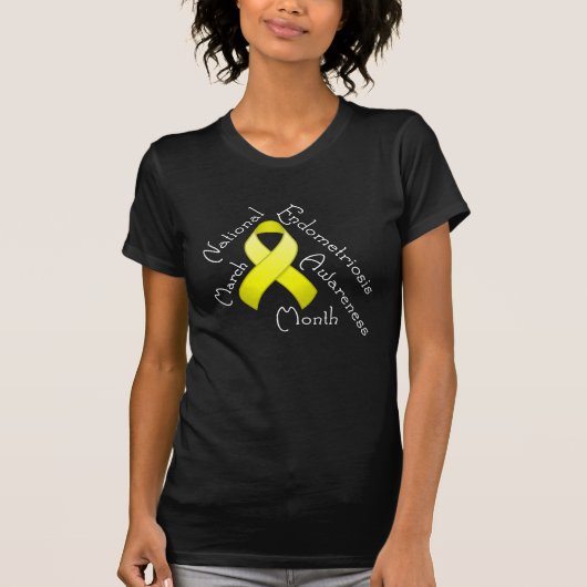 Bewustmaking van endometriose Maand Donker Shirt (Voorkant)