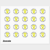 Bewustmaking van endometriose ronde sticker (Vel)