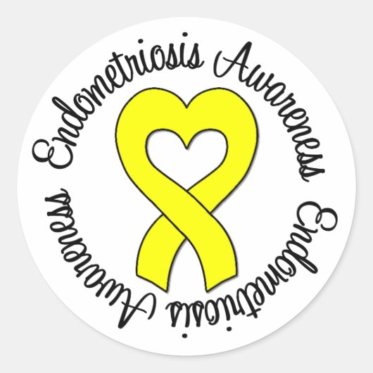 Bewustmaking van endometriose ronde sticker (Voorkant)