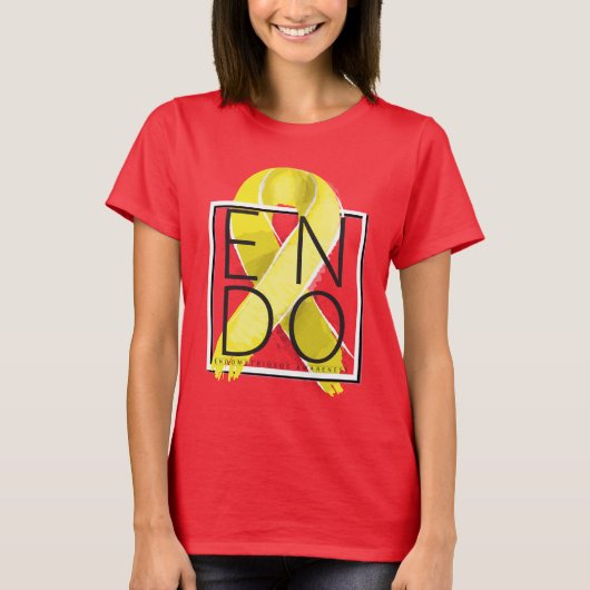 Bewustmaking van endometriose Stroomcirkel bovenaa T-shirt (Voorkant)