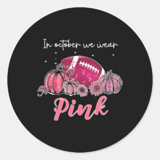 Bewustmaking van football borstkanker in oktober ronde sticker