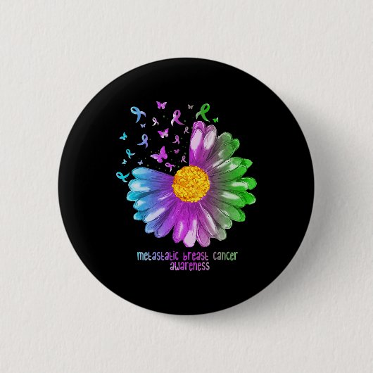 Bewustmaking van gemetastaseerde borstkanker bij D Ronde Button 5,7 Cm (Voorkant)