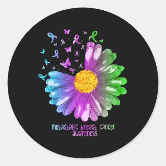 Bewustmaking van gemetastaseerde borstkanker bij D Ronde Sticker (Voorkant)