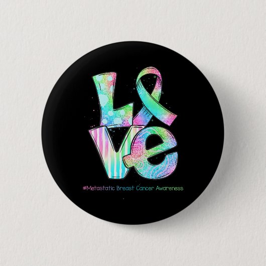BEWUSTMAKING VAN GEMIDDELDE borstkanker VAN LOVE Ronde Button 5,7 Cm (Voorkant)