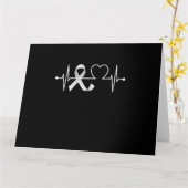 Bewustmaking van hartslag Lung Cancer Kaart (Gele Bloem)