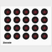 Bewustmaking van hartziekten ronde sticker (Vel)