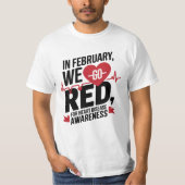 Bewustmaking van hartziekten t-shirt (Voorkant)