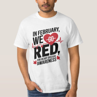 Bewustmaking van hartziekten t-shirt