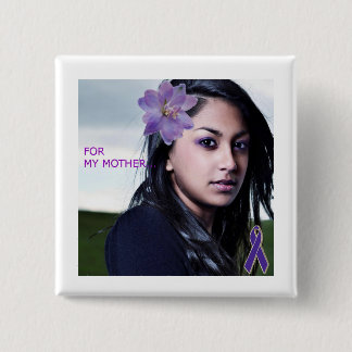 BEWUSTMAKING VAN HET BINNENLANDSE GEWELD VIERKANTE BUTTON 5,1 CM