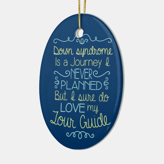 Bewustmaking van het downsyndroom keramisch ornament (Links)
