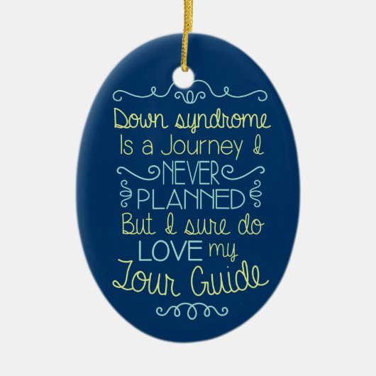 Bewustmaking van het downsyndroom keramisch ornament (Voorkant)