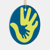 Bewustmaking van het downsyndroom keramisch ornament (Rechts)