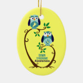 Bewustmaking van het downsyndroom keramisch ornament (Achterkant)