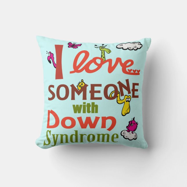 Bewustmaking van het downsyndroom kussen (Voorkant)