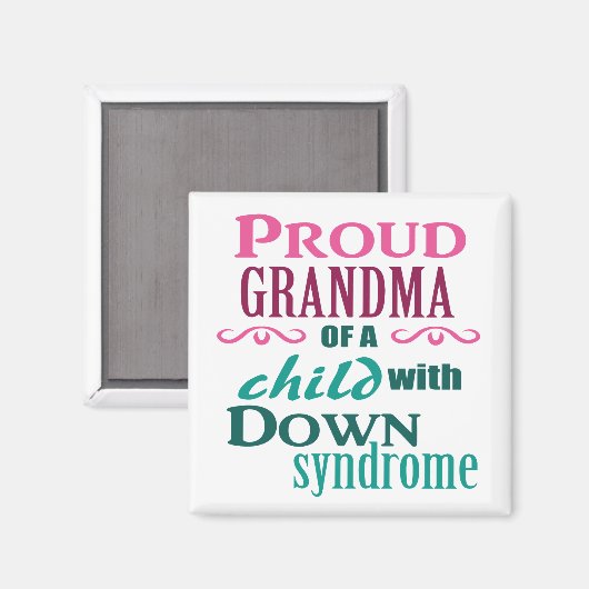 Bewustmaking van het downsyndroom magneet (Voorkant / Achterkant)
