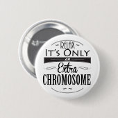 Bewustmaking van het downsyndroom ronde button 5,7 cm (Voorkant /achterkant)
