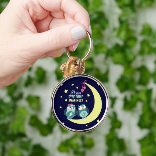 Bewustmaking van het downsyndroom sleutelhanger (Hand)