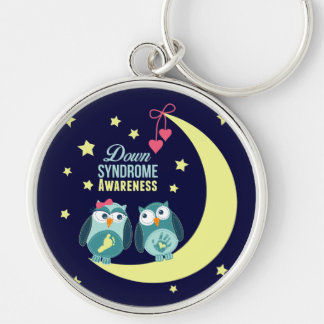 Bewustmaking van het downsyndroom sleutelhanger