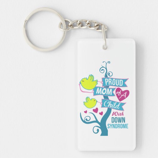 Bewustmaking van het downsyndroom sleutelhanger (Voorkant)