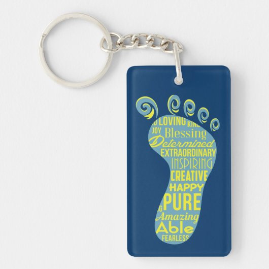 Bewustmaking van het downsyndroom sleutelhanger (Voorkant)