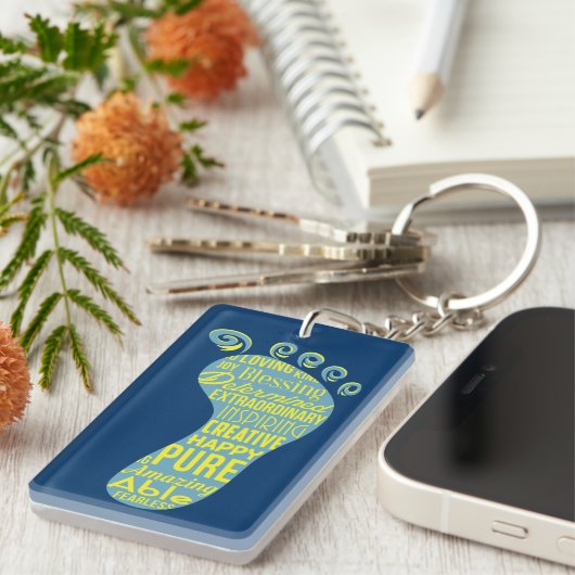 Bewustmaking van het downsyndroom sleutelhanger (Voorkant Rechts)