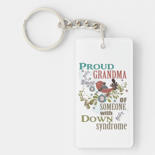 Bewustmaking van het downsyndroom sleutelhanger (Voorkant)