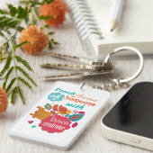 Bewustmaking van het downsyndroom sleutelhanger (Voorkant Rechts)