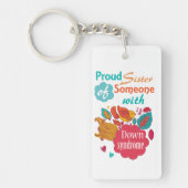 Bewustmaking van het downsyndroom sleutelhanger (Voorkant)