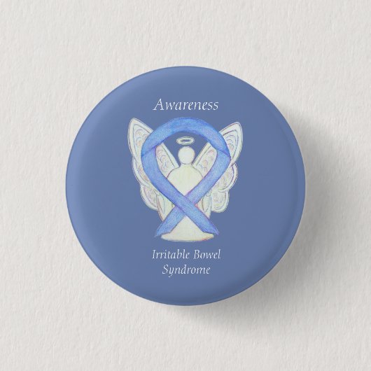 Bewustmaking van het irriteerbaar darmsyndroom ronde button 3,2 cm (Voorkant)