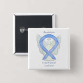 Bewustmaking van het irriteerbaar darmsyndroom vierkante button 5,1 cm (Voorkant /achterkant)
