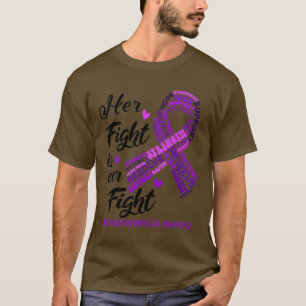 Bewustmaking van het kinderdagverblijf Haar strijd T-shirt