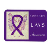 Bewustmaking van het Leiomyosarcomen (LMS) Ribbon  Magneet (Horizontaal)