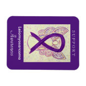 Bewustmaking van het Leiomyosarcomen (LMS) Ribbon  Magneet (Horizontaal)