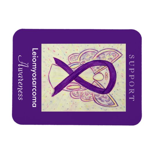 Bewustmaking van het Leiomyosarcomen (LMS) Ribbon  Magneet (Horizontaal)