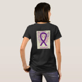 Bewustmaking van het Leiomyosarcomen (LMS) Ribbon T-shirt (Achterkant volledig)