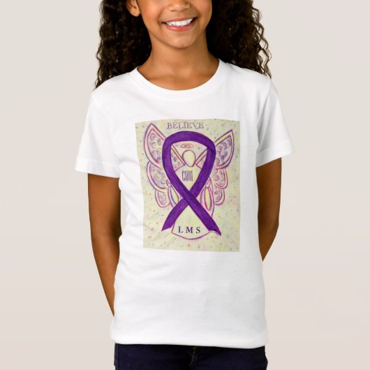 Bewustmaking van het Leiomyosarcomen (LMS) Ribbon  T-shirt (Voorkant)