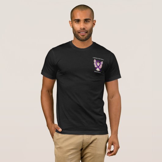 Bewustmaking van het Leiomyosarcomen (LMS) Ribbon  T-shirt (Voorkant volledig)