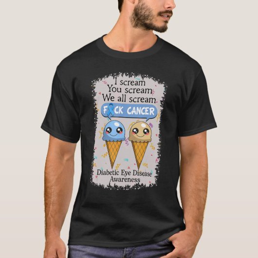 Bewustmaking van het oogmerk Diabetische oogziekte T-shirt (Voorkant)
