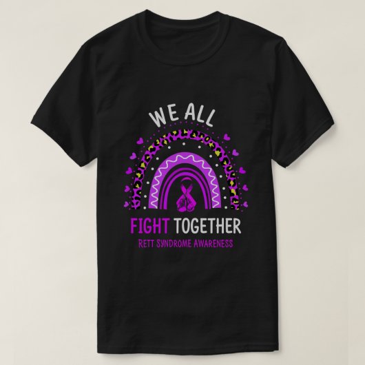 Bewustmaking van het Rett Syndrome dat wij allen s T-shirt (Design voorkant)