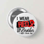 Bewustmaking van het rode lint - Broeder Ronde Button 5,7 Cm (Voorkant /achterkant)