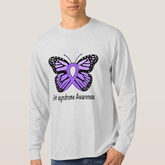 Bewustmaking van het Syndrome met Boterfly van Hop T-shirt (Voorkant)