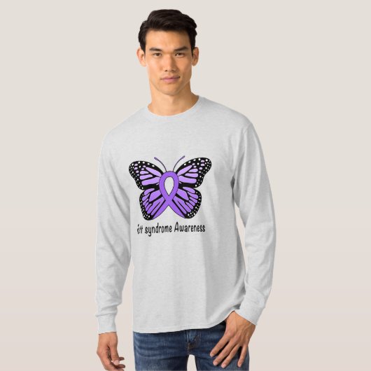Bewustmaking van het Syndrome met Boterfly van Hop T-shirt (Voorkant volledig)