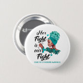 Bewustmaking van het Syndrome van Tourette Haar st Ronde Button 5,7 Cm (Voorkant /achterkant)