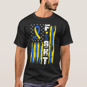 Bewustmaking van het syndroom Patriottische Amerik T-shirt