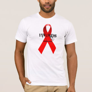 Bewustmaking van hiv/aids t-shirt