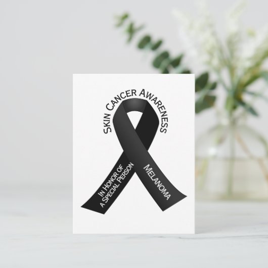 Bewustmaking van huidkanker briefkaart (Staand voorkant)