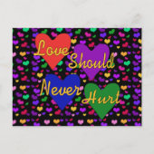 Bewustmaking van huiselijk geweld briefkaart (Voorkant)