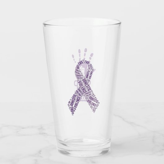 Bewustmaking van huiselijk geweld glas (Achterkant)