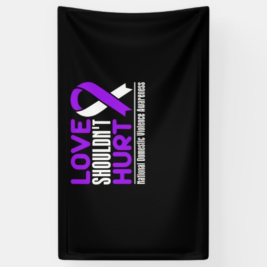 Bewustmaking van huiselijk geweld - Liefde mag gee Spandoek (Verticaal)